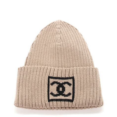 Chanel wool cashmere beanie hat